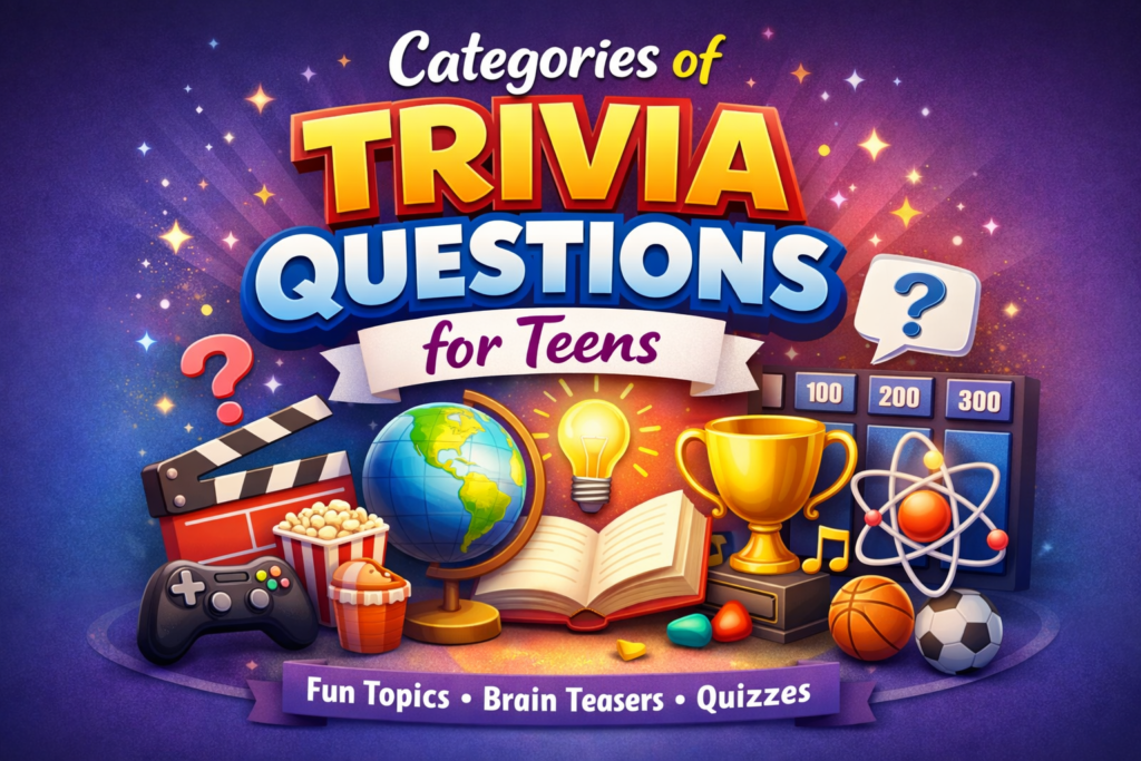 Categories of Trivia Questions for Teens