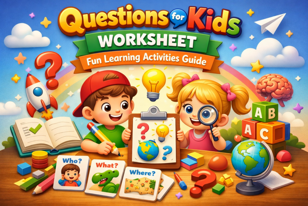 Questions for Kids Worksheet Fun Learning Activities Guide