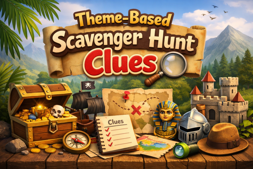 Theme-Based Scavenger Hunt Clues