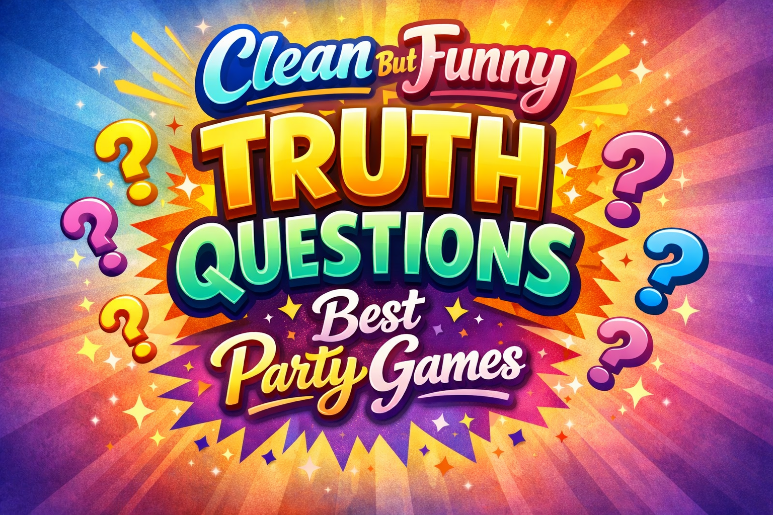 Clean But Funny Truth Questions Best Party Games